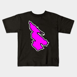 Salt Spring Island Simple Silhouette in Pink Magenta - Bold and Bright - Salt Spring Island Kids T-Shirt